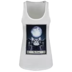 Deadly Tarot Womens/Ladies The Moon Felis Floaty Vest Top (L) (White)