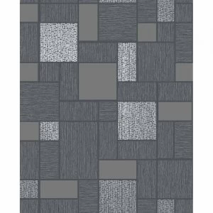 Holden Glitter Tile Black Wallpaper Paper
