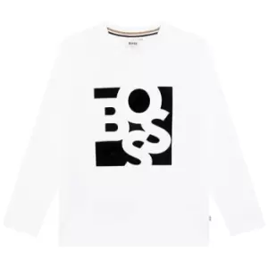 Boss Boss Long Sleeve T-Shirt Junior Boys - White