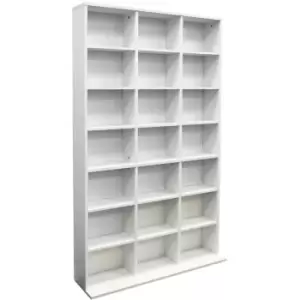 PIGEON HOLE - 588 CD / 378 DVD Bluray Media Storage Unit - White - White