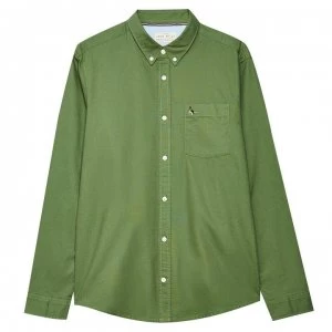 Jack Wills Wadsworth Plain Oxford Shirt - Moss