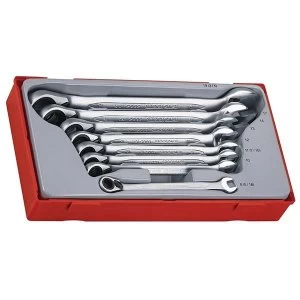 Teng TT6508R Metric Ratchet Combination Spanner Set, 8 Piece