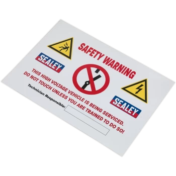 Sealey Hybrid Electric Vehicle Warning Sign