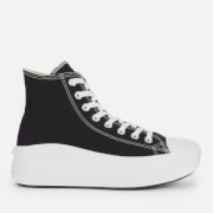 Converse Womens Chuck Taylor All Star Move Hi-Top Trainers - Black/Natural Ivory/White - UK 4