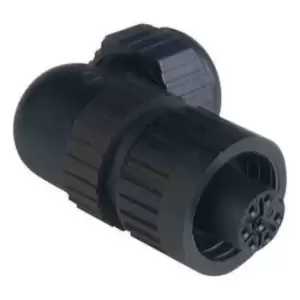 Lumberg Automation, CA IP66, IP67 Black Screw 6+PE Angled Industrial Power Plug, Rated At 10.0A, 230.0 V, 400.0 V