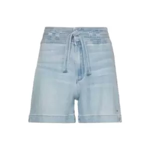 Tommy Hilfiger Dnm Flare Hw Short Rox Belt - Blue