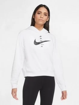 Nike NSW Swoosh Pullover Hoodie - White, Size L, Women