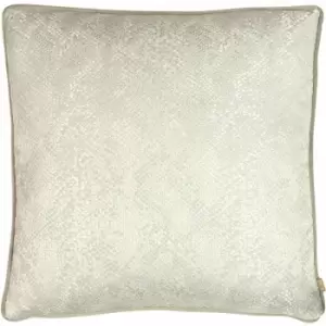 Kai Viper Snake Skin Print Piped Edge Cushion Cover, Pewter, 50 x 50 Cm