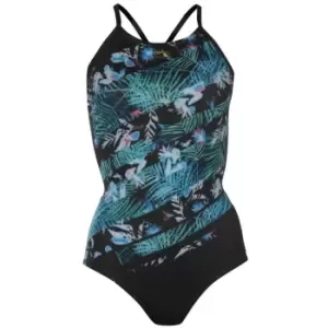 Slazenger Rebecca Adlington Thin Strap Swimsuit Ladies - Black