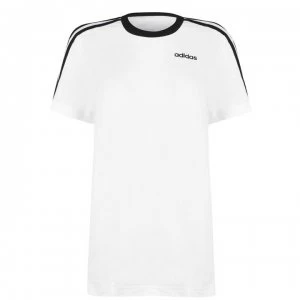 adidas Womens Essentials 3-Stripes T Shirt - White/Black