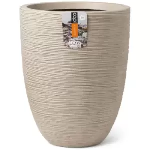 Vase Elegant Low Waste Rib 34x46cm Terrazzo Beige Capi Beige