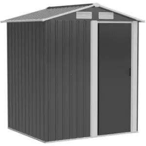 Outsunny - 5ft x 4.3ft Outdoor Storage Shed with Sliding Door Sloped Roof