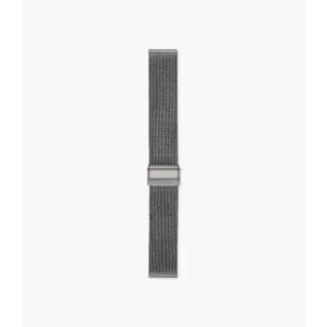 Fossil Mens 22Mm Steel Mesh Bracelet - Smoke