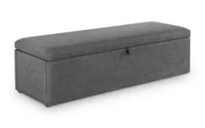 Julian Bowen Sorrento Slate Grey Linen Blanket Box