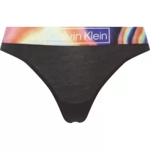 Calvin Klein Reimagined Heritage Pride Thong - Black