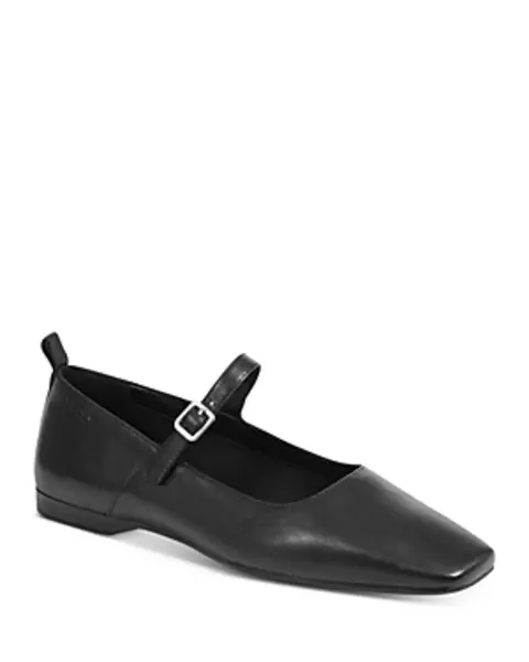 Vagabond Womens Delia Square Toe Ankle Strap Flats