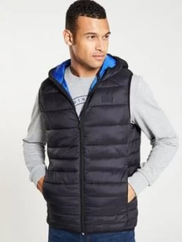 Jack & Jones Bomb Hooded Bodywarmer, Black Size M Men