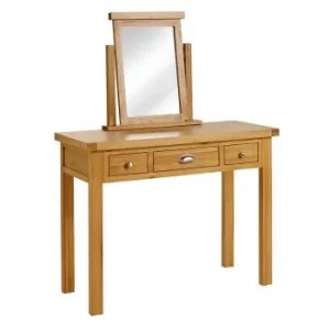 Woburn Oak 3 Drawer Dressing Table Brown