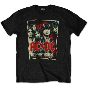 AC/DC - Highway To Hell Sketch Unisex Small T-Shirt - Black