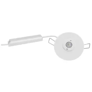 Phoebe LED Emergency Recessed Spot 1W Krios Round Lens