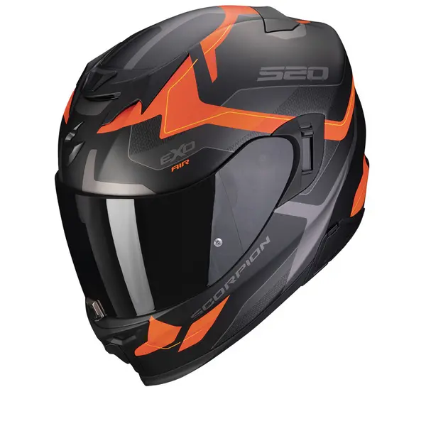 Scorpion Exo-520 Evo Air Elan Matt Black-Orange Full Face Helmets XL