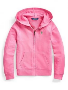 Ralph Lauren Girls Zip Through Hoodie, Bright Pink, Size Age: 4 Years, Women