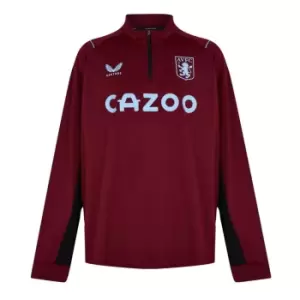 Castore Aston Villa Mid Zip Mid Layer Top - Purple