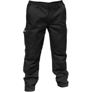 Result Mens Stretch Work Trousers / Pants (34inch Long Length) (38") (Black) - Black