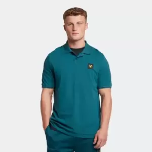 Mens Casuals Tipped Polo Shirt Malachite Green - S