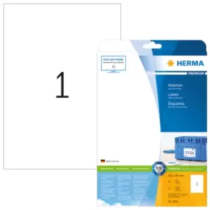 HERMA Labels Premium A4 210x297mm white paper matt 25 pcs.