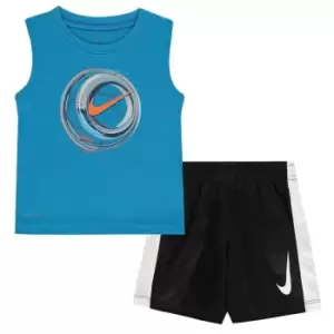 Nike Football Short And Tank Top Set - Blue