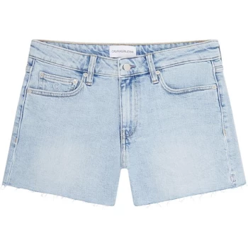 Calvin Klein Jeans Mid Rise Shorts - 1AA DENIM LGHT