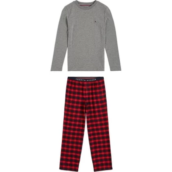 Tommy Hilfiger Flag PJ Set - Grey/Plaid 0WG