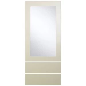 Cooke Lewis Raffello High Gloss Cream Dresser door drawer front W500mm Set of 3