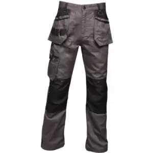 Regatta Mens Incursion Work Trousers (30L) (Iron/Black) - Iron/Black