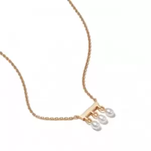 Treasures Seed Pearl Trio 18ct Gold Plated Necklace TN04_GP