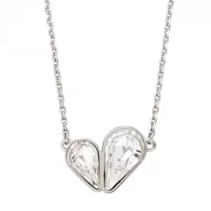 Sterling Silver Heart Clear Crystal Necklace N4483C