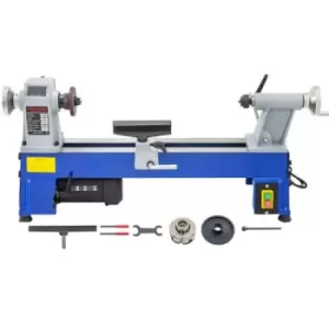 10 in. x 18 in. Variable Speed Benchtop Mini Wood Lathe & Variable Speed 500-3200RPM & Rubber Feet