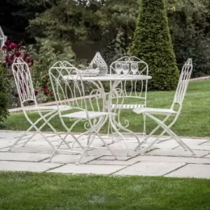 Gallery Direct Euri 4 Seater Bistro Set Vanilla