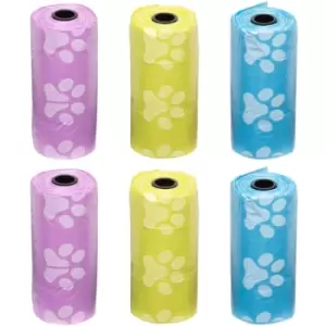 Dog Pet Puppy Poo Poop Waste Toilet Strong Large Bags - 6x Rolls - Bunty