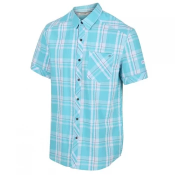 Regatta Blue 'Deakin Iii' Short Sleeve Checked Shirt - S