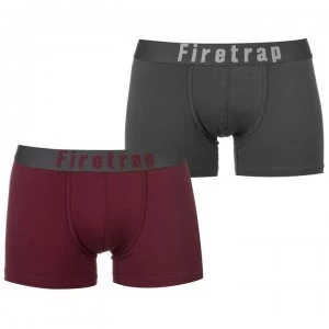 Firetrap 2 Pack Trunks Mens - Grey / Wine