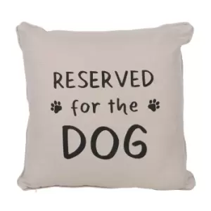 Something Different Reserved for the Dog Filled Cushion (One Size) (Cream/Black)