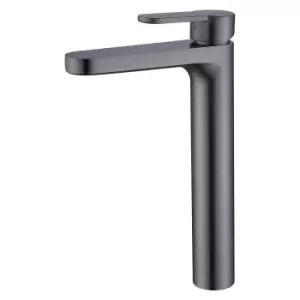 Tall Grey Mono Basin Mixer Tap - Zorah