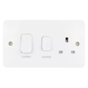 Schneider Lisse 45a Double-pole Cooker Control Unit With Switched 13a Socket - GGBL4001