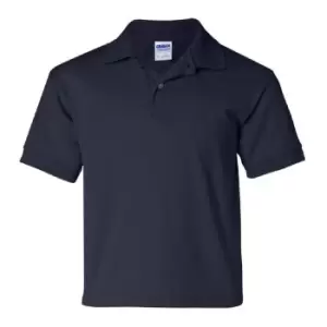 Gildan DryBlend Childrens Unisex Jersey Polo Shirt (M) (Navy)