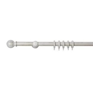 Colours White Fixed Length Curtain Pole L180 cm