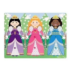 Melissa and Doug Wooden Peg Puzzle Princess Dress Up