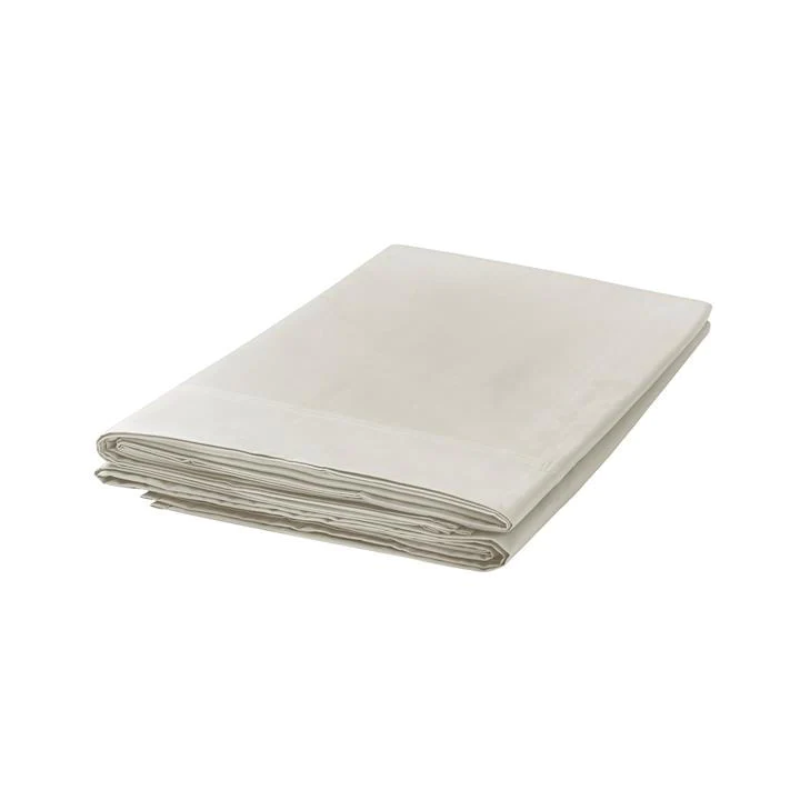 Bedeck of Belfast Natural Egyptian Cotton Percale 300 Thread Count Fine Linens 'Andaz' Flat Sheet - double