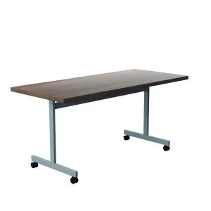 Jemini Rectangular Tilting Table 1600x700x720mm Dark WalnutSilver